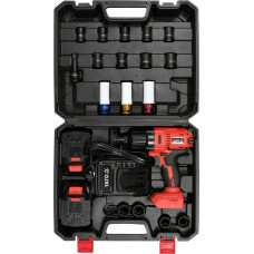 Yato KLUCZ UDAROWY 18V LI-ION 1/2" 2x3,0Ah /ZESTAW 21elementów