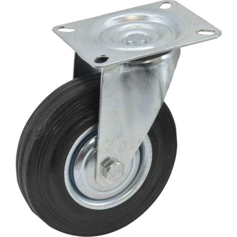 Awtools AW TROLLEY SWIVEL WHEEL WITH RUBBER TYRE 160mm