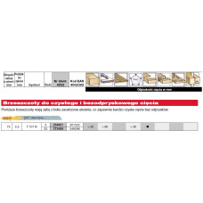 Milwaukee BRZESZCZOT DO WYRZYNARKI 75mm T101B 5szt. DREWNO