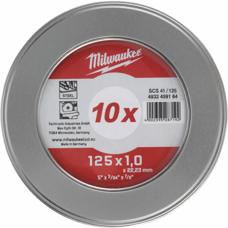 Milwaukee TARCZA DO METALU 125 x 1,0 x 22,2mm PRO+, INOX /10szt.