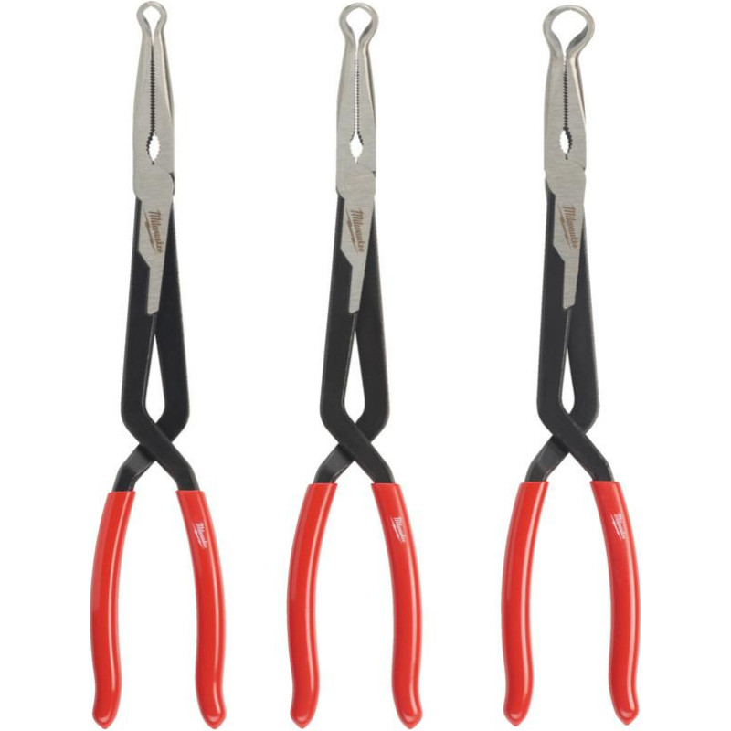 Milwaukee SZCZYPCE DŁUGIE ZE SZCZĘKAMI OCZKOWYMI ZESTAW (8, 12,7 ,19mm)