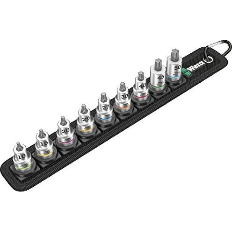 Wera Zyklop bit socket set TORX Belt B3 - 3/8  drive