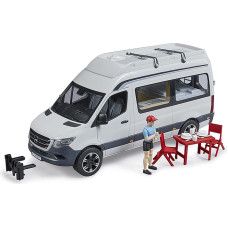 Bruder Mercedes Benz Sprinter Camper with driver, model vehicle (white/black)
