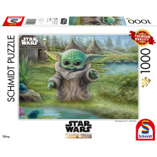 Schmidt Spiele Thomas Kinkade Studios: Star Wars The Mandalorian - Grogu The Child, Jigsaw Puzzle (1000 Pieces)