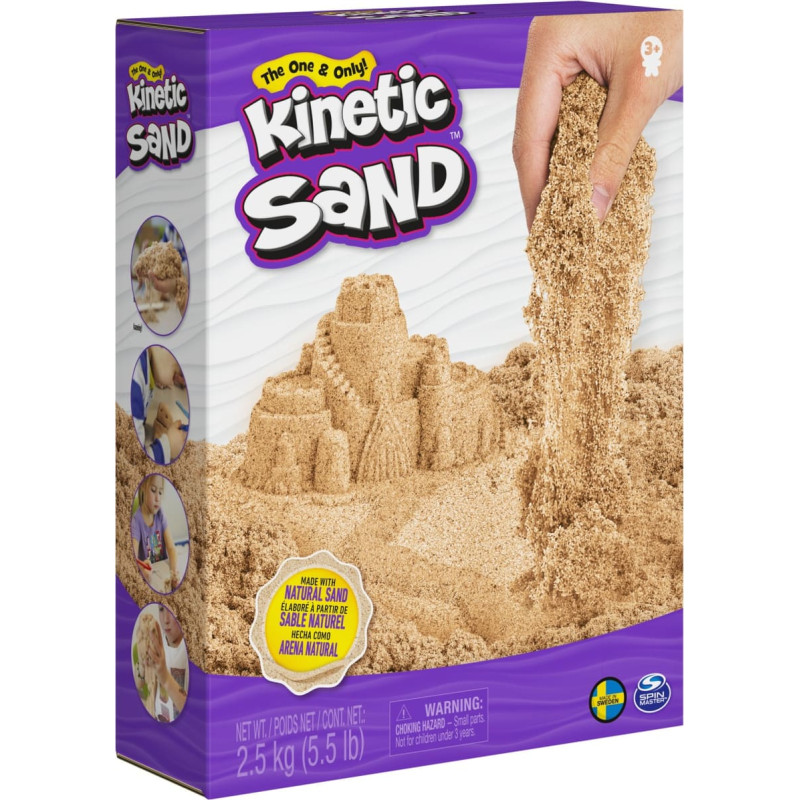 Spinmaster Spin Master Kinetic Sand - Natural Brown, Play Sand (2.5 kilograms of sand)