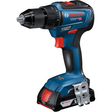 Bosch cordless combo kit GDX 18V-200 Professional + GSR 18V-55 Professional, 18V, tool set (blue/black, 2x Li-ion battery 4.0Ah, impact wrench and drill, in L-case)