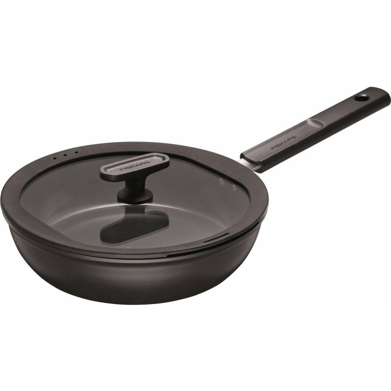 Fiskars FS.PATELNIA SZEFA KUCHNI 26 CM (2,8 L) Z POWŁOKĄ NIEPRZYWIERAJĄCĄ I Z POKRYWKĄ HARD FACE
