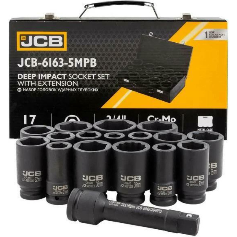 JCB NASADKI UDAROWE DŁ.kpl. 17el.3/4