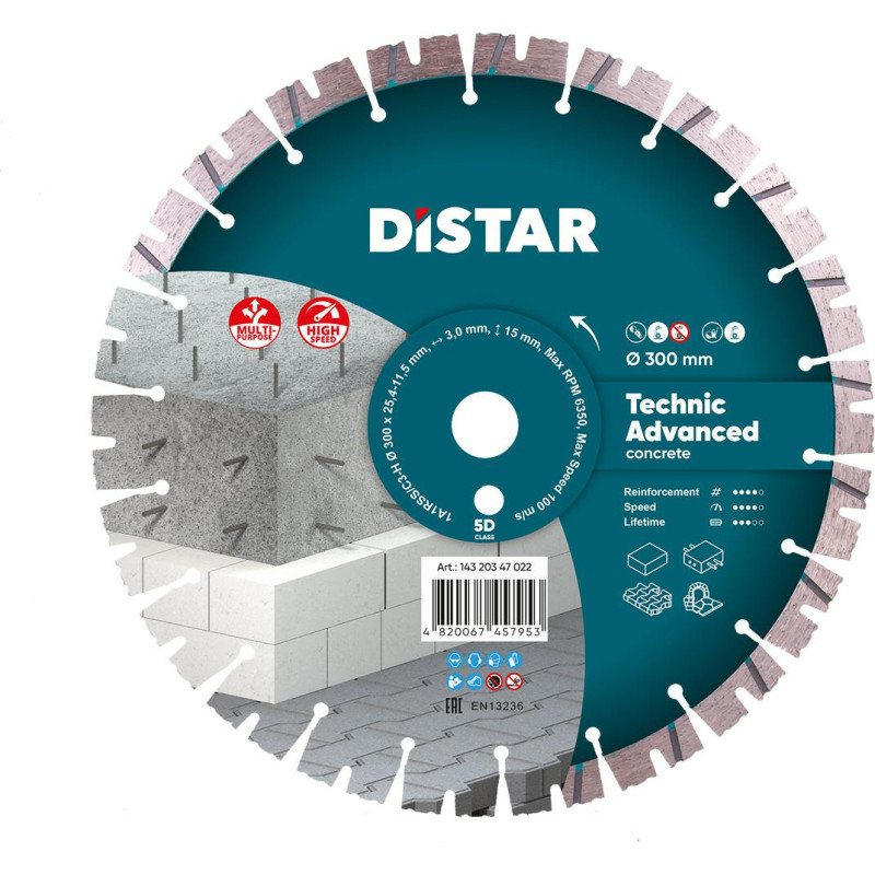 Distar TARCZA DIAMENTOWA TECHNIC ADVANCED 300 x 3,0/2,0 x 25,4mm
