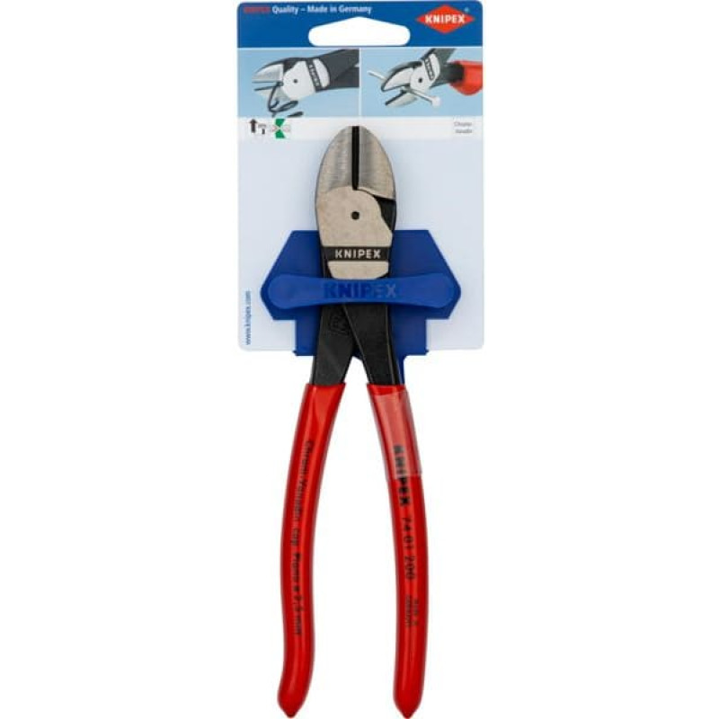 Knipex Kraft-Seitenschneider 200 mm, Kunststoff überzogen