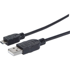 Manhattan USB cable Manhattan USB-A - microUSB 1.8 m Black (307178)
