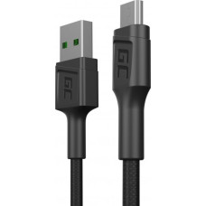 Green Cell Kabel USB Green Cell USB-A - microUSB 0.3 m Czarny (KABGC23)