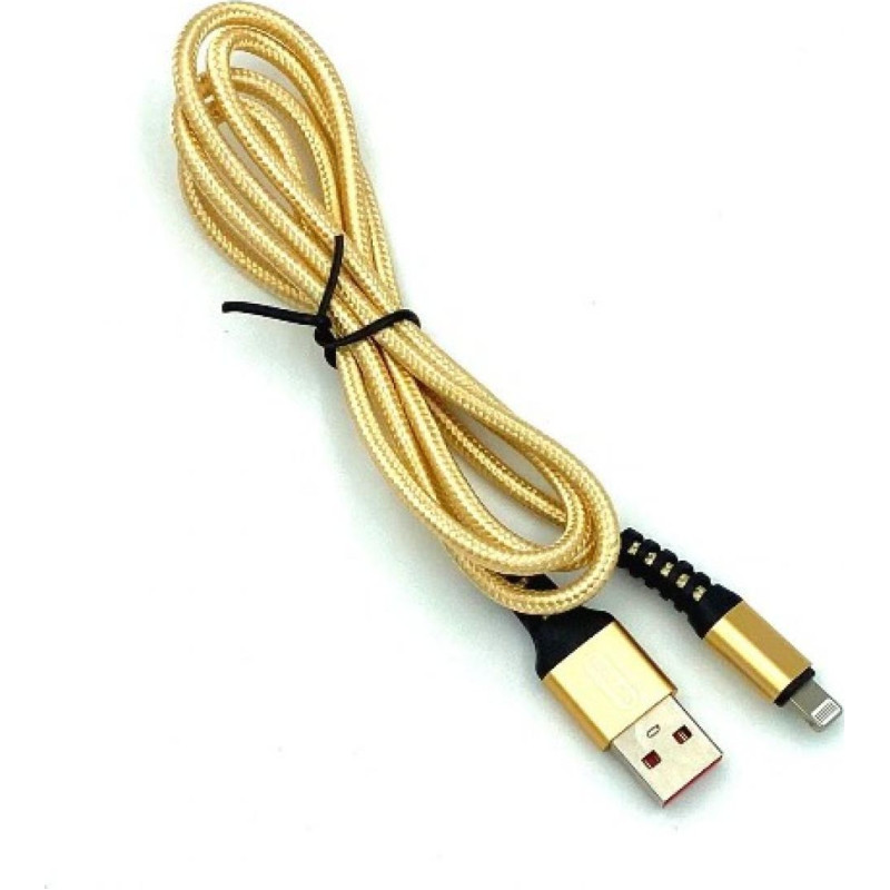 Denmen USB cable Denmen USB-A - Lightning 1 m Gold (29359)