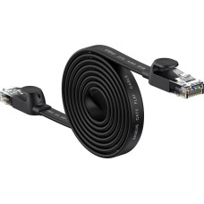 Baseus Baseus Speed Six flat cable RJ45 1000Mbps 2m black (WKJS000101)