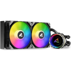 Sharkoon S80 RGB AIO 360mm Watercooling Set - 1150, 1151, 1155, 1156, 1366, 2011, 2011-3, AM2, AM2+, AM3, AM3+, FM1, FM2, AM4, 2066, TR4, sTRX4, 1200, 1700, AM5