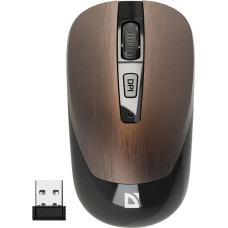 Defender Mysz Defender Mysz bezprzewodowa Defender WAVE MM-995 optyczna bezklikowa silent 1600dpi brązowa