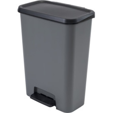 Curver KOSZ NA ŚMIECI Z PEDAŁEM 50L  /CIEMNY SZARY/ CZARNY