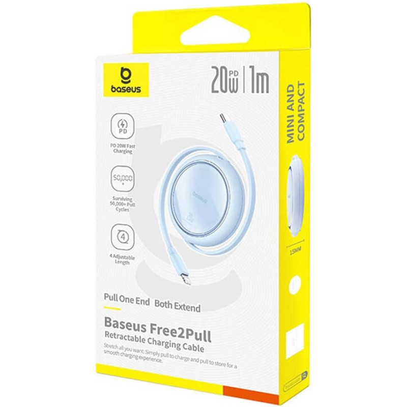Baseus USB Cable Baseus Free2Pull USB-C to iP 20W 1m (blue)