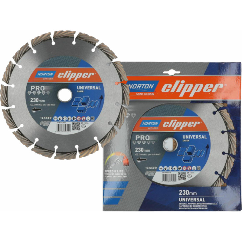 Norton TARCZA D.UNIVERSAL 230mm CLIPPER PRO UNIVERSAL LASER