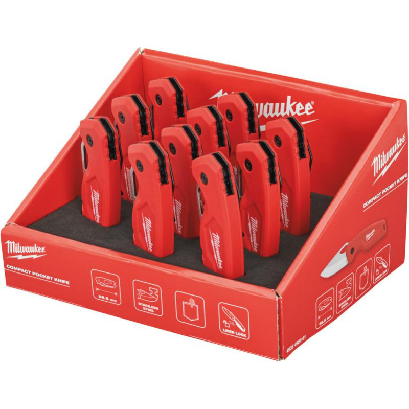 Milwaukee ZESTAW NOŻY W EKSPOZYTORZE NA LADĘ