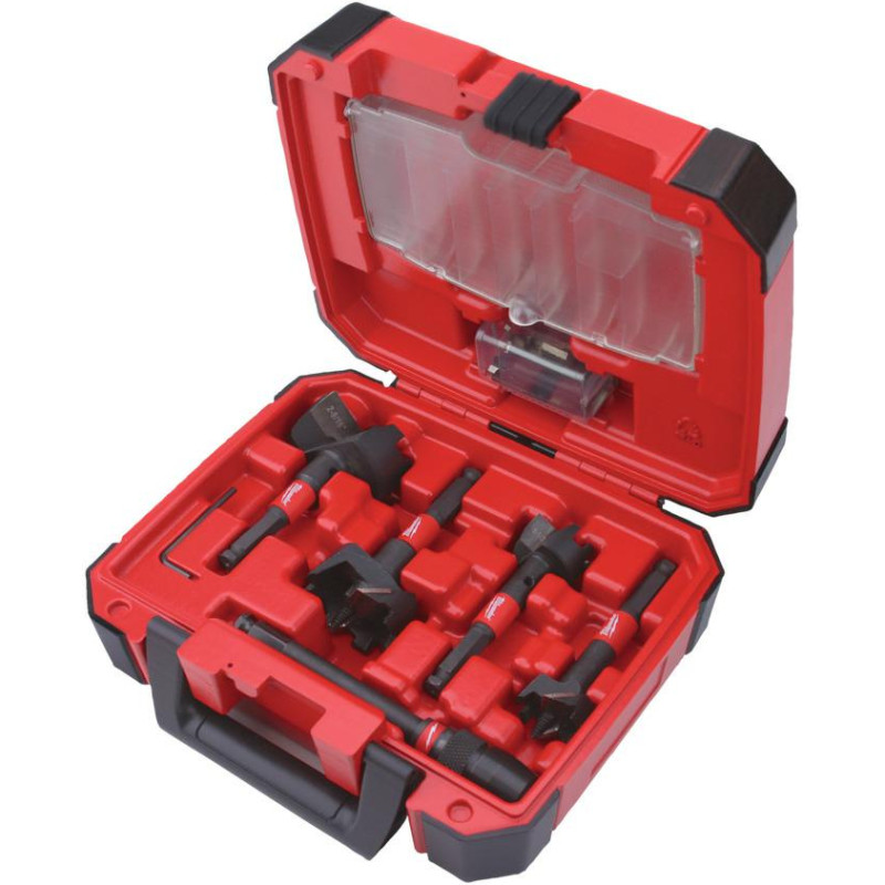 Milwaukee ZESTAW OTWORNIC DO DREWNA  4szt. 35,38,54,65mm + UCHWYT