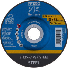 Pferd Šlifavimo diskas 125x7,2mm PSF Steel 125x7,2mm, Pferd