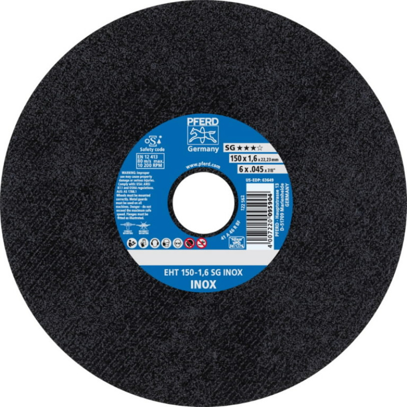 Pferd Pjovimo diskas SG Inox 150x1,6/22,23mm, Pferd
