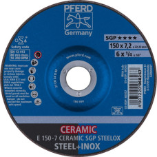Pferd Šlifavimo diskas 150x7,2mm SGP Ceramic STEELOX 150x7,2mm, Pferd