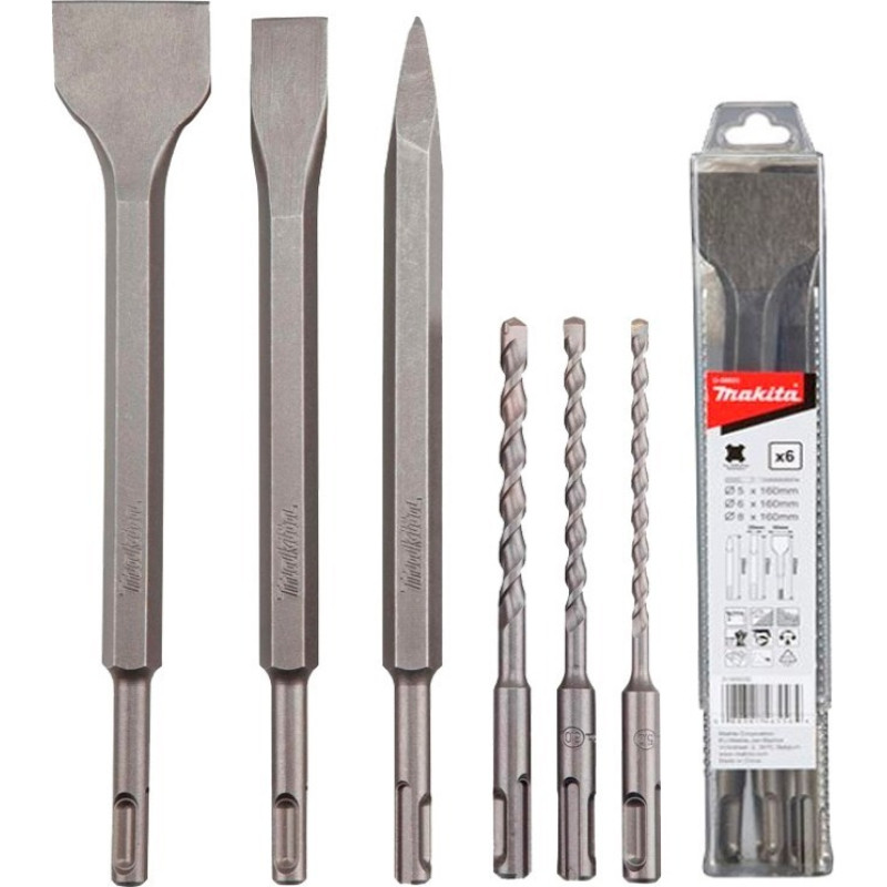 Makita SDS+ Bohrer/Meissel-Set 6tlg