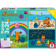 Schmidt Spiele Die Maus: Good friends, jigsaw puzzle (3x 24 pieces)