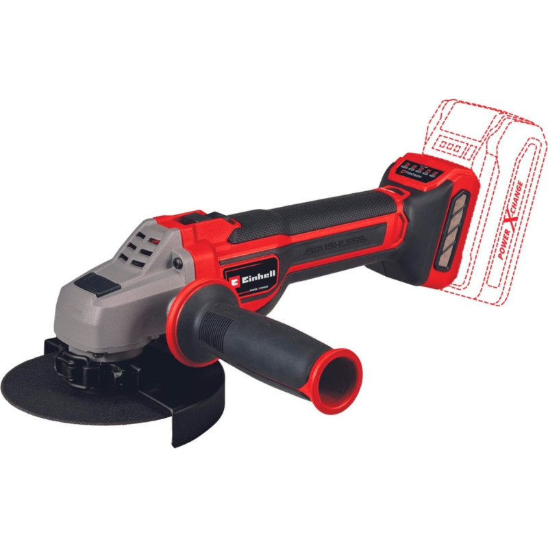 Einhell Professional Cordless Angle Grinder TP-AG 18/125 CE Q Li - Solo, 18Volt (red/black, without battery and charger)