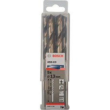 Bosch Metal twist drill HSS-Co, DIN 338,  13.0mm (5 pieces, working length 101mm)