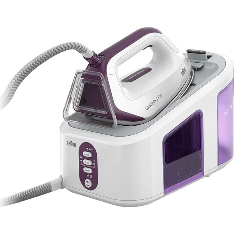 Braun CareStyle 3 Pro IS 3155 VI, steam ironing station (white/purple)
