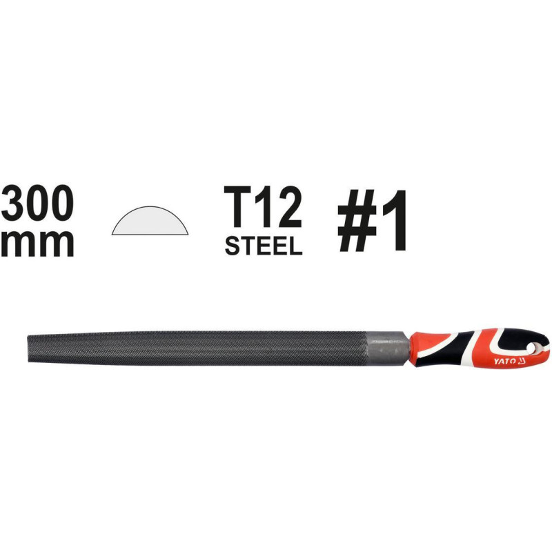 Yato PILNIK DO METALU 300mm #1 PÓŁOKRĄGŁY