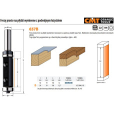 CMT Freza Z2  S=12 D= 19X50X110, CMT
