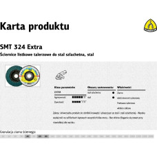 Klingspor ŚCIERNICA LISTKOWA WYPUKŁA SMT324 EXTRA 125mm gr. 80