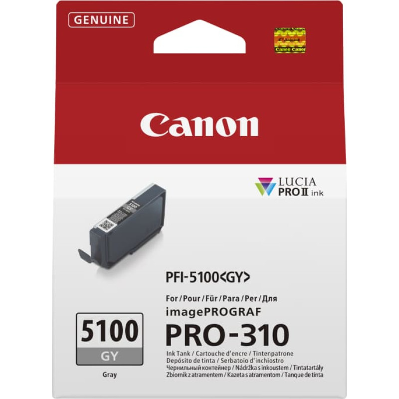 Canon PFI-5100 GY ra&scaron;alo kasetė 1 vnt Originalus Pilka