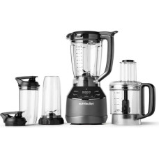 Nutribullet Triple Prep System Blender NBF580B (dark grey, 1,500 watts, 1.8 liters & food processor 1.6 liters)