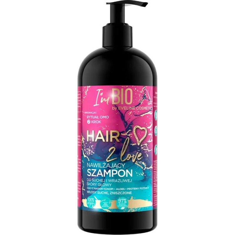 Eveline Cosmetics Eveline EVELINE I'm Bio Hair 2 Love NAWILŻAJĄCY SZAMPON do wrażliwej skóry głowy