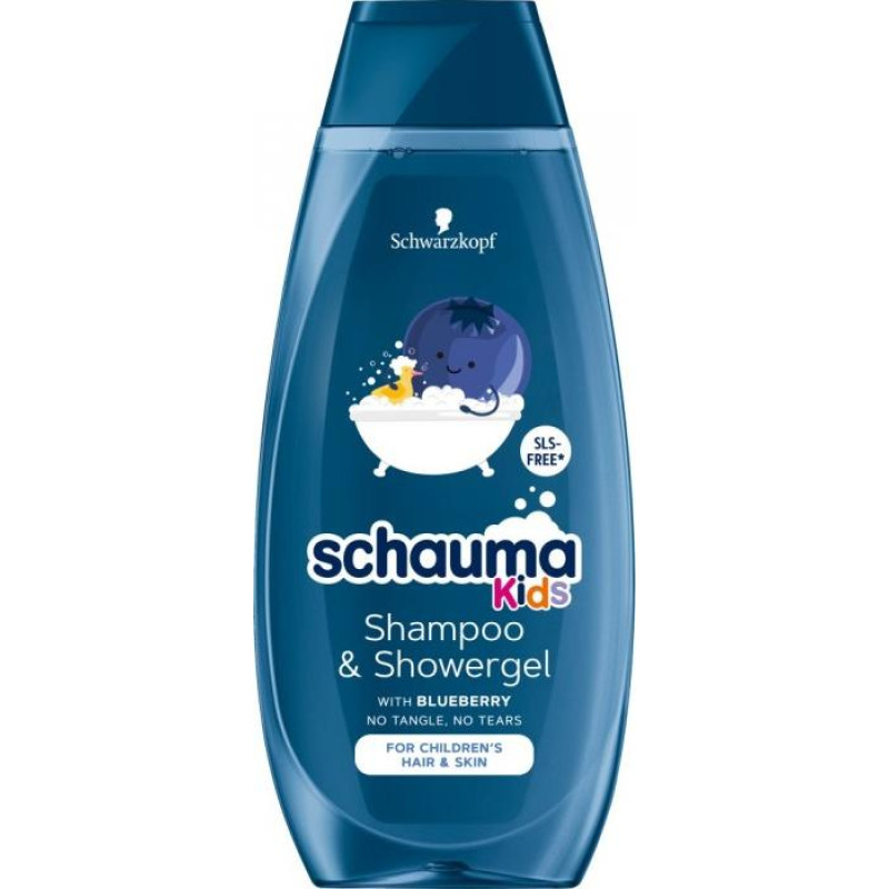 Schauma SCHAUMA_Kids Shampoo and Showergel shampoo for all types of hair and shower gel for children Blueberry 400ml