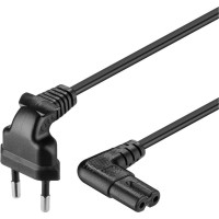 Premiumcord PREMIUMCORD Kabel síťový 230V k magnetofonu se zahnutými konektory 2m