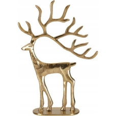 Koopman Figurka świąteczna Renifer złota aluminiowa 31 cm