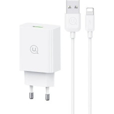 Usams Ładowarka Usams USAMS Ład. siec. 18W + kabel Lightning/ USB-A Fast Charging biały/white series SC SCXLTZ03