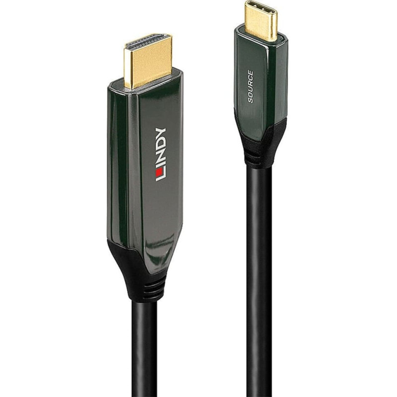 Lindy USB adapter cable, USB-C male > HDMI 8K male black, 3 meters, 8K 60Hz, + HDR