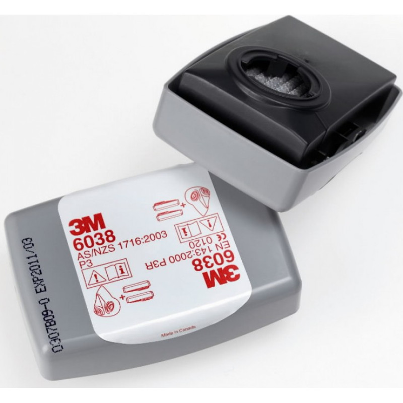 3M 6038 P3 dalelių filtras plastikiniame dėkle, 3M