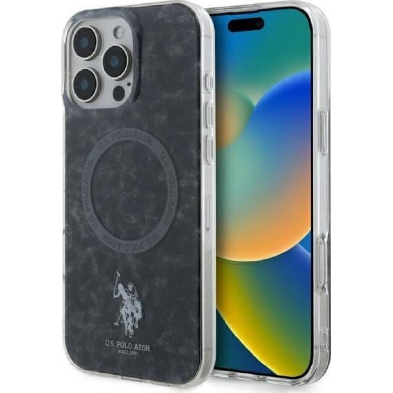 U.s. Polo Assn US Polo USHMP16XHOCLDPK iPhone 16 Pro Max 6.9" czarny/black IML Ring MagSafe