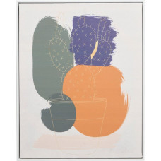 Giftdecor Obraz w białej ramie SOLARA motyw okręgów, 40 x 70 cm