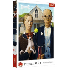 Trefl Puzzle American Gothic: Psia Edycja 500 elementów (37526)