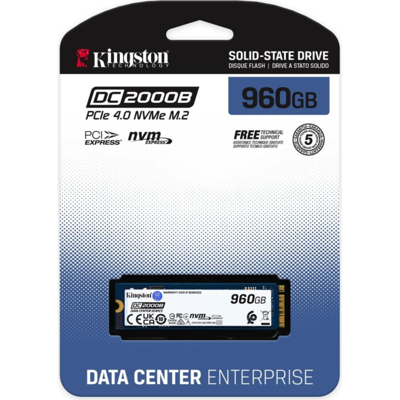Kingston DC2000B 960GB, SSD PCIe 4.0 x4, NVMe, M.2 2280