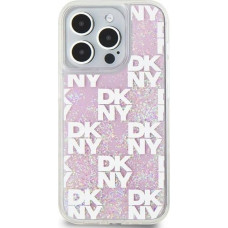 Dkny DKNY Liquid Glitter Multilogo - Etui iPhone 15 Pro (różowy)